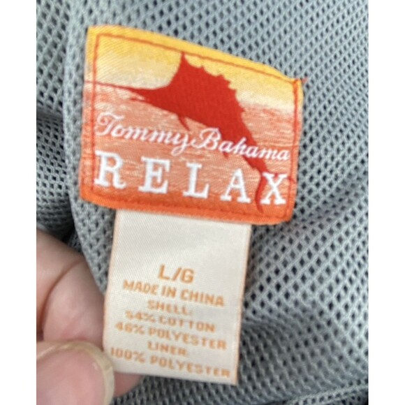 Tommy Bahama Relax Swim Trunks Mens L Green Blue Plaid Cargo Lined Preppy - Picture 13 of 13